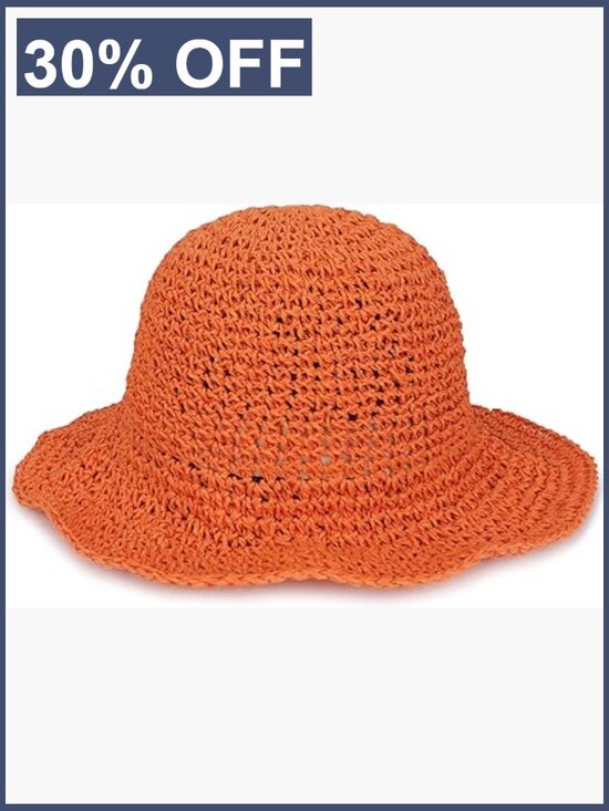 Wide Brim Straw Sun Hat - Foldable Floppy Beach Hat for Summer main image 5